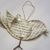 Baby Bird Book Page Ornament