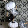 Black White and Glitter Pumpkin Centerpiece