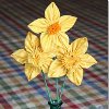 Blooming Fabric Daffodils