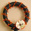 Bold Halloween Pom Pom Wreath