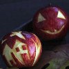 Carved Scary Apples