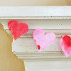 Coffee Filter Heart Garland