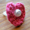 Crocheted Heart Ring