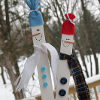 DIY Paint Stick Snowmen