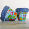 Denim Fabric Scrap Pots