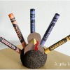 Easy Styrofoam and Crayon Turkey