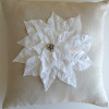 Holiday Poinsettia Throw Pillow