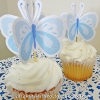 Icy Butterfly Cupcake Toppers