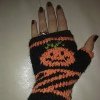 Knit Pumpkin Mitts