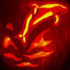 Leaping Dolphin Pumpkin Carving Pattern