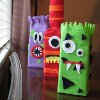 Monster Decorations from Juice Boxes