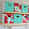 Refashioned Cardboard Storage Bins