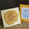 Rubbed Leaf Thank You Cards