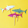 Shark Attach Cupcake Picks