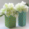 Weave Vases from Milk Cartons