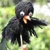 Yarn Crow Puppets