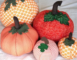 Cute and Cushy Fabric Pumpkins