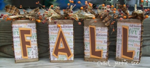 Decorative Fall Blocks from Recycled Boxes