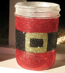 Sparkly Santa Jar