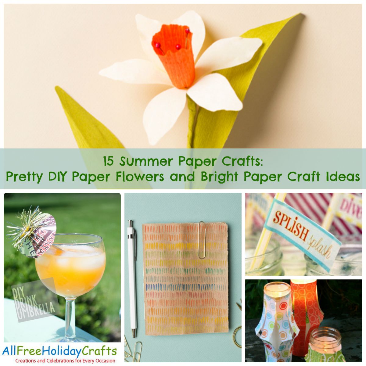 15 Summer Paper Crafts: Pretty DIY Paper Flowers and Bright Paper Craft Ideas