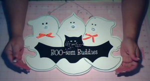 Wooden Ghost Halloween Decoration